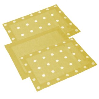 Canovaccio pop pois set 3 pezzi lime cm50x70