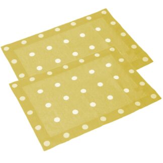 Tovaglietta pop pois set 2 pezzi lime rettangolare cm33x45