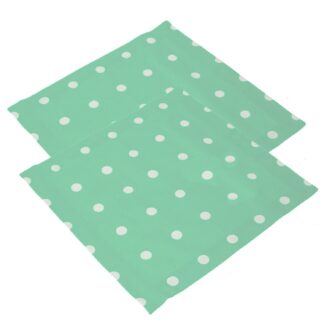 Tovagliolo pop pois set 2 pezzi verde acqua quadro cm40x40