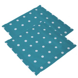 Tovagliolo pop pois set 2 pezzi blu petrolio quadro cm40x40