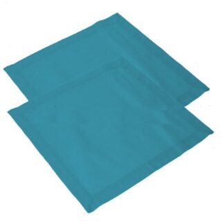 Tovagliolo pop pois set 2 pezzi blu petrolio quadro cm40x40