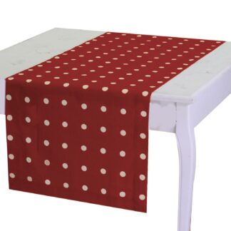 Runner pop pois bordeaux cm50x150