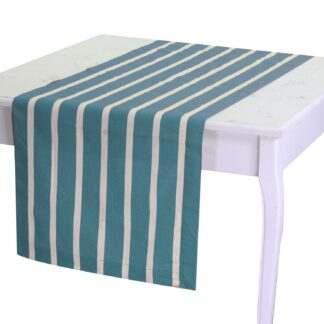 Runner pop righe blu petrolio cm50x150