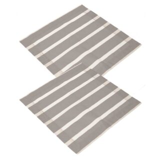 Tovagliolo pop righe set 2 pezzi beige quadro cm40x40