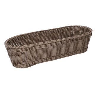 Cestina polyrattan marrone ovale cm40x15,5h9