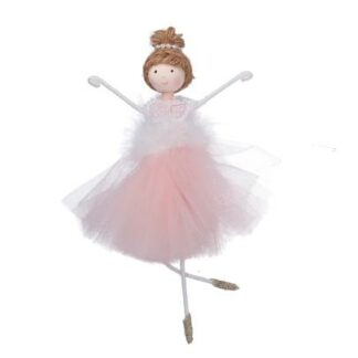 Bambolina tessuto ballerina rosa cm11h21