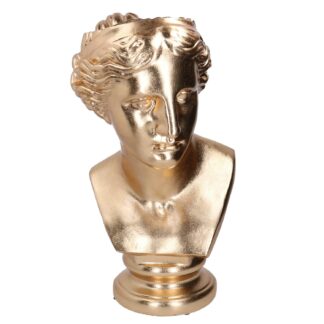 Portavaso resina busto oro cm35,8x36h58