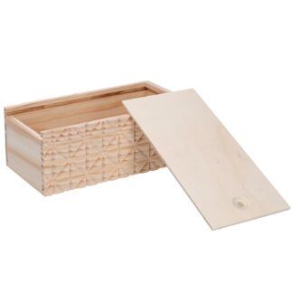 Scatola legno coperchio scorrevole naturale cm19x10h7