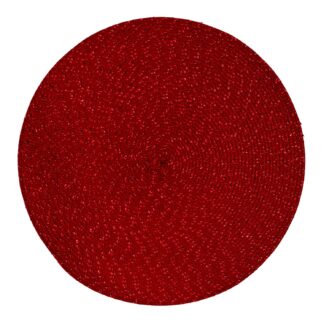 Tovaglietta fibra naturale rosso tondocm ø38h1