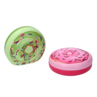 Scatola ecopelle con specchio ciambella2 assortiticm7,6x7,1h3,1