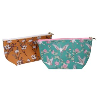 Borsetta ecopelle con zip fiori rettangolare 2 assortiti cm11x19h1