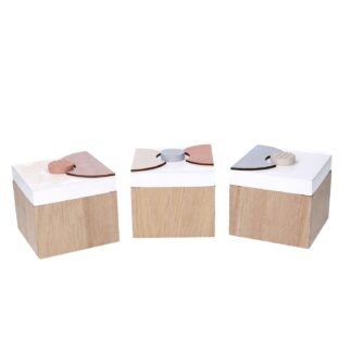 Scatola legno quadro 3 assortiti cm10x10h9,5