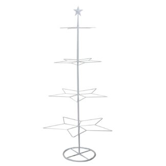 Albero di natale metallo bianco cm57x55h123