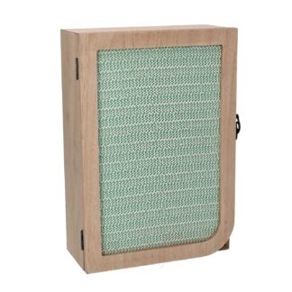 Portachiavi cancelletto legno 3 ganci marrone rettangolare cm20x9,5x29