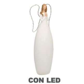 Angelo resina bianco con led cm10x7h30