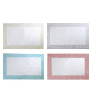 Tappetino bagno 100% cotone otello 4 assortitiantiscivolo cm50x80h2