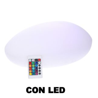Lampada led plastica ricaricabile sassomulticolor cm51x37h20