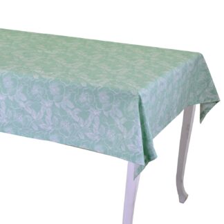 Tovaglia tessuto wild rose hem 2cm verde acqua cm140x180