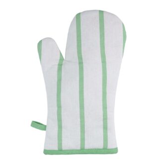 Guanto da cucina flora stripe verde salvia cm18x32