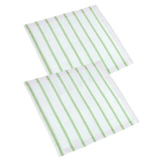Tovagliolo flora stripe set 2 pezzi verde salvia quadro cm40x40