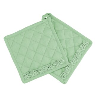 Presina set 2 pezzi amelie  verde cm20x20