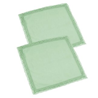 Tovagliolo set 2 pezzi amelie verde acqua quadro cm40x40