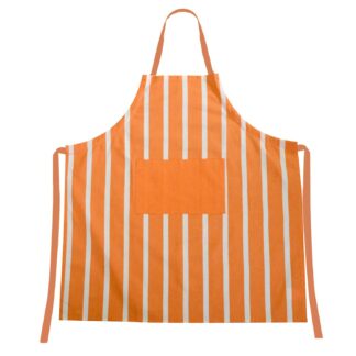 Grembiule pop righe arancione cm80x90