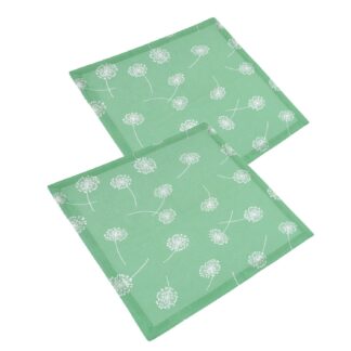 Tovagliolo tessuto life set 2 pezzi verde acqua quadro cm40x40