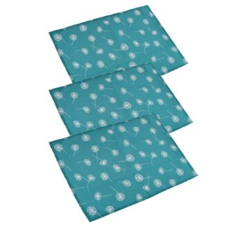 Canovaccio tessuto life set 3 pezzi blupetrolio cm50x70