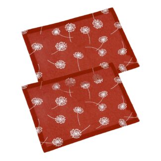Tovaglietta tessuto life set 2 pezzi rosso mattone rettangolare cm33x45