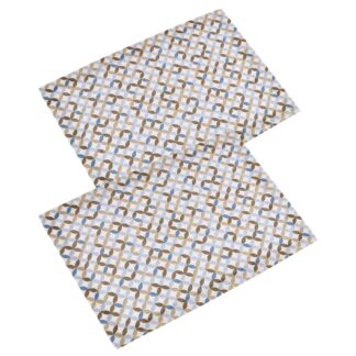 Tovaglietta optical set 2 pezzi beige rettangolare cm33x45