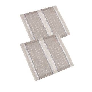 Tovagliolo venice romantique set 2 pezzi beige quadro cm40x40h0