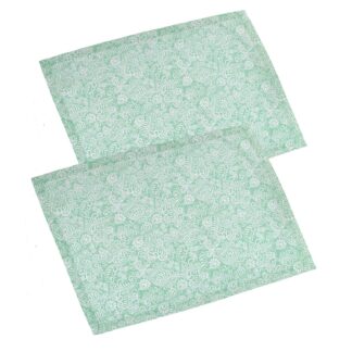 Tovaglietta flora jaquard set 2 pezzi verde salvia rettangolare cm33x45