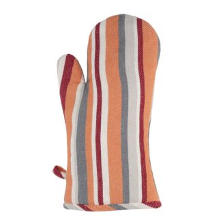 Guanto da cucina Stripe bordeaux tinto in filo cm18x32