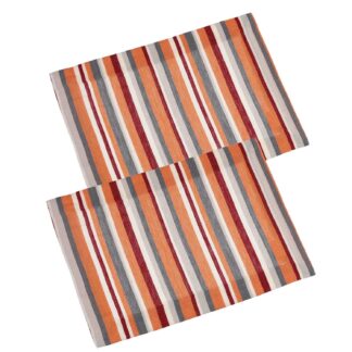 Tovaglietta set 2 pezzi Stripe bordeauxtinto in filo cm33x45