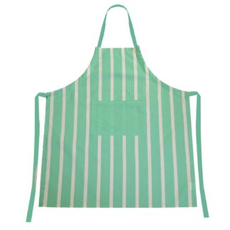 Grembiule pop righe verde acqua cm80x90
