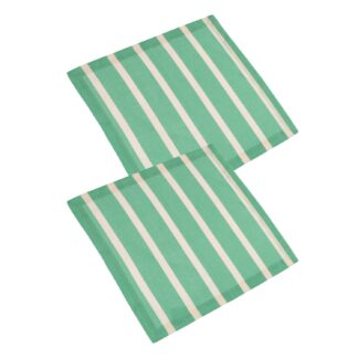 Tovagliolo pop righe set 2 pezzi verde acqua quadro cm40x40