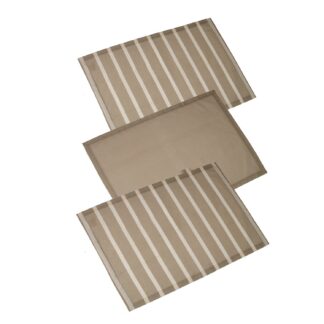 Canovaccio pop righe set 3 pezzi beige cm50x70