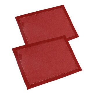 Tovaglietta set 2 pezzi juliette rosso mattone rettangolare cm33x45