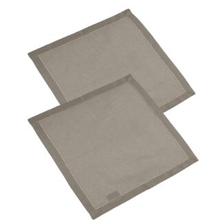 Tovagliolo set 2 pezzi juliette tortoraquadro cm40x40