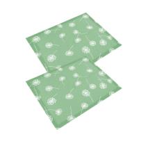 Tovaglietta tessuto life set 2 pezzi verde acqua rettangolare cm33x45