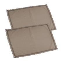 Tovaglietta set 2 pezzi amelie tortora rettangolare cm33x45