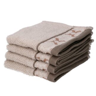 Asciugamano lavette Giada jaquard perlaset da 4 cm30x30