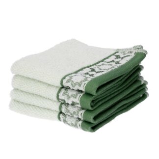 Asciugamano lavette Giada jaquard acquaset da 4 cm30x30