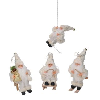 Babbo natale tessuto oro 4 assortiti cmh17