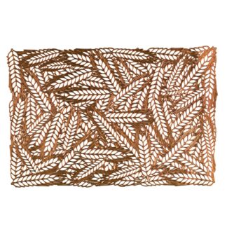 Tovaglietta plastica spighe oro rettangolare cm29,5x44h0.5