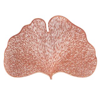 Tovaglietta plastica foglia rame cm44x30h0.5