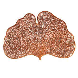 Tovaglietta plastica foglia oro rosa cm44x30h0.5