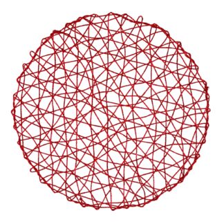 Tovaglietta plastica rosso tondo cm ø38h0.5