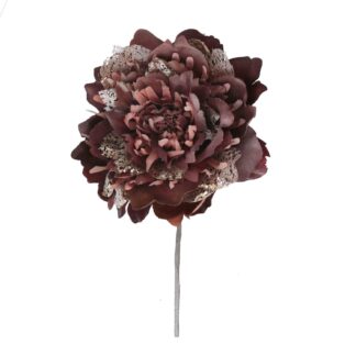 Fiore tessuto bordeaux cm20h20/30